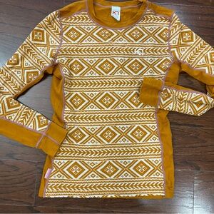 Kari Traa Women's Floke Long Sleeve Wool Blend Base Layer Top Size M